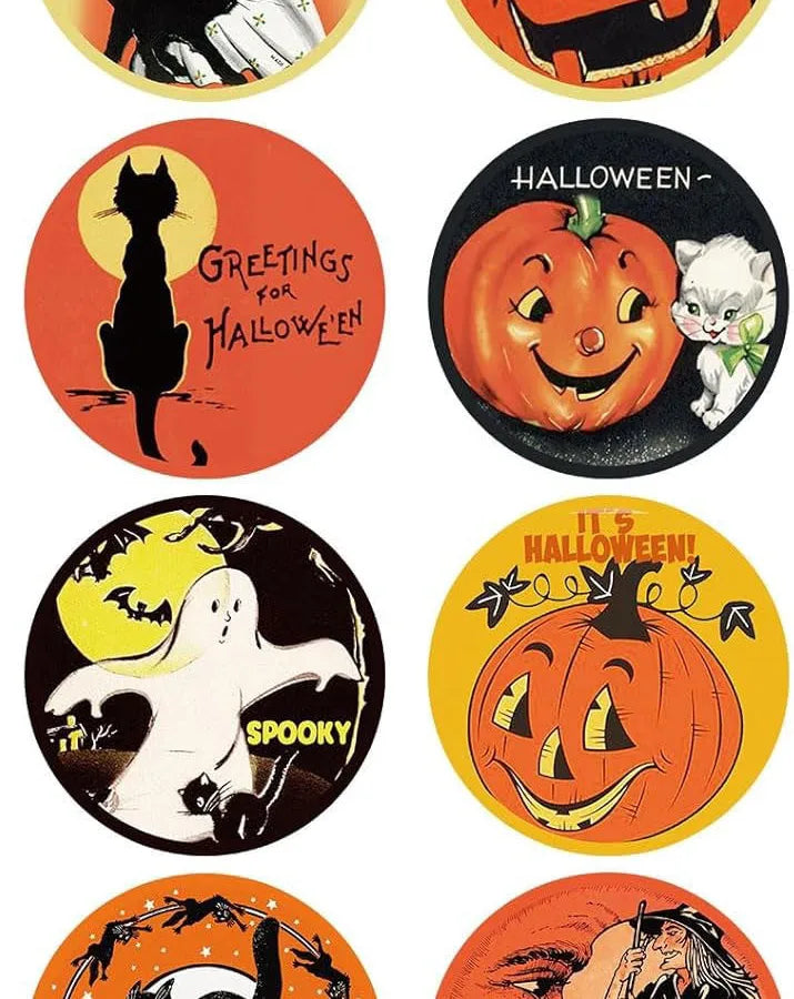 500 Pieces Halloween Festival Celebration Skeleton Non-drying Adhesive Stickers Labels Sealing Stickers Cardstock Material