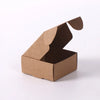 Spot Square Kraft Paper Jewelry Box Mini Jewelry Earrings Aircraft Box Handmade Soap Packaging Box Customization