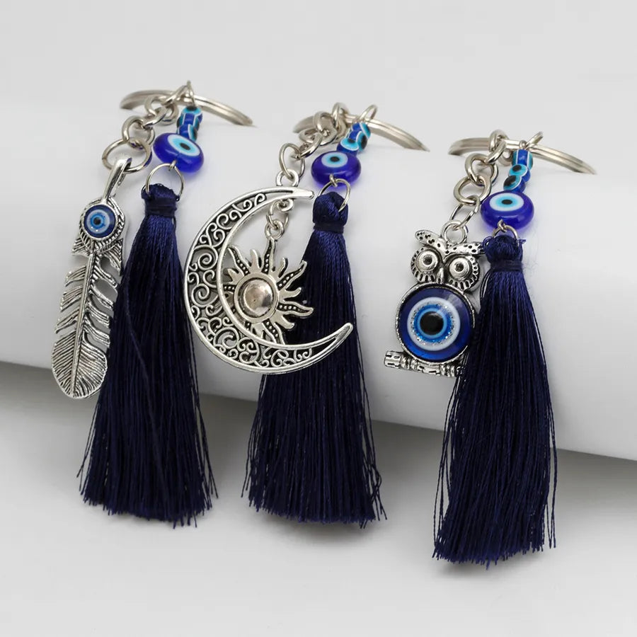 vintage style eye alloy women's men's bag pendant keychain