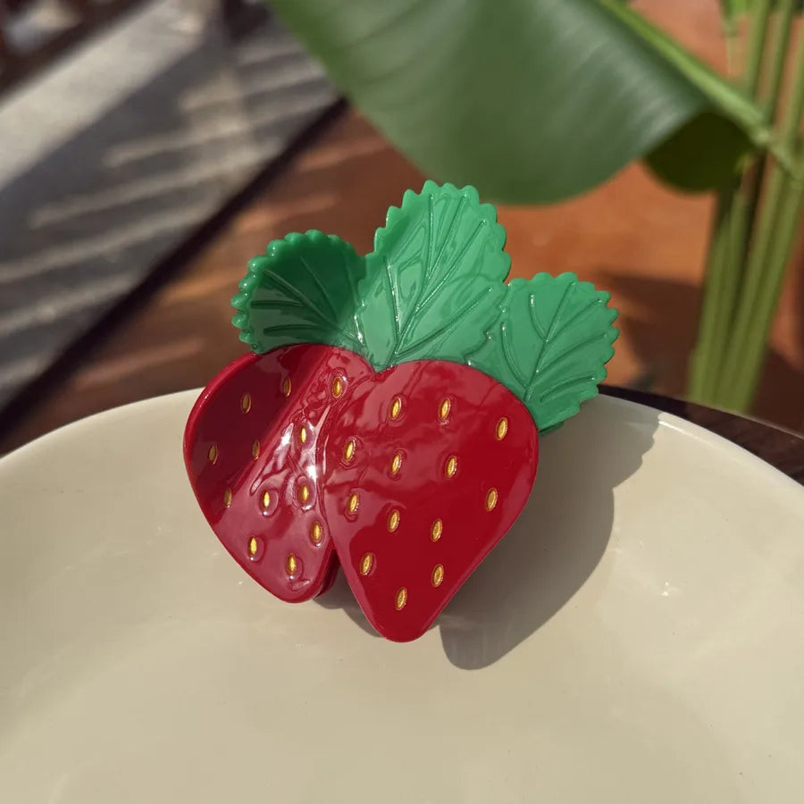 New Acetic Acid Strawberry Coke Banana Grab Clip Dopamine Cute Animal Hairpin Cartoon Hair Grab Hair Accessories Niche