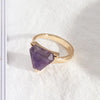 vacation triangle alloy inlay natural stone rings