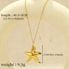 Wholesale Jewelry Modern Style Sweet Starfish 304 Stainless Steel cable chain Pendant Necklace