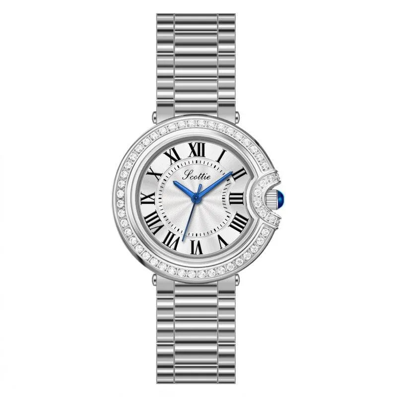 Casual Elegant Commute Round Rectangle Butterfly Double Snap Quartz Watch