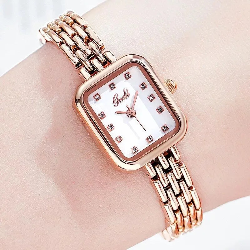 Elegant Streetwear Geometric Jewelry Buckle Quartz Watch Women's Watches
