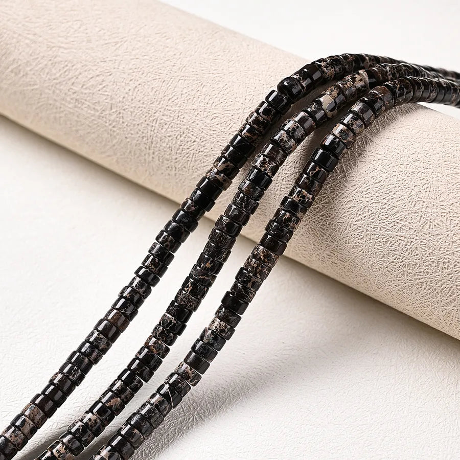 3 Strands / package Hole 1~1.9mm natural stone Imperial Jasper Irregular Colorful Waves Polished Beads