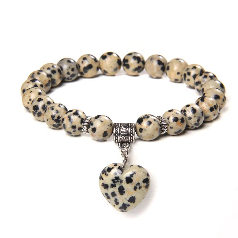 Elegant Heart Shape natural stone Bracelets In Bulk