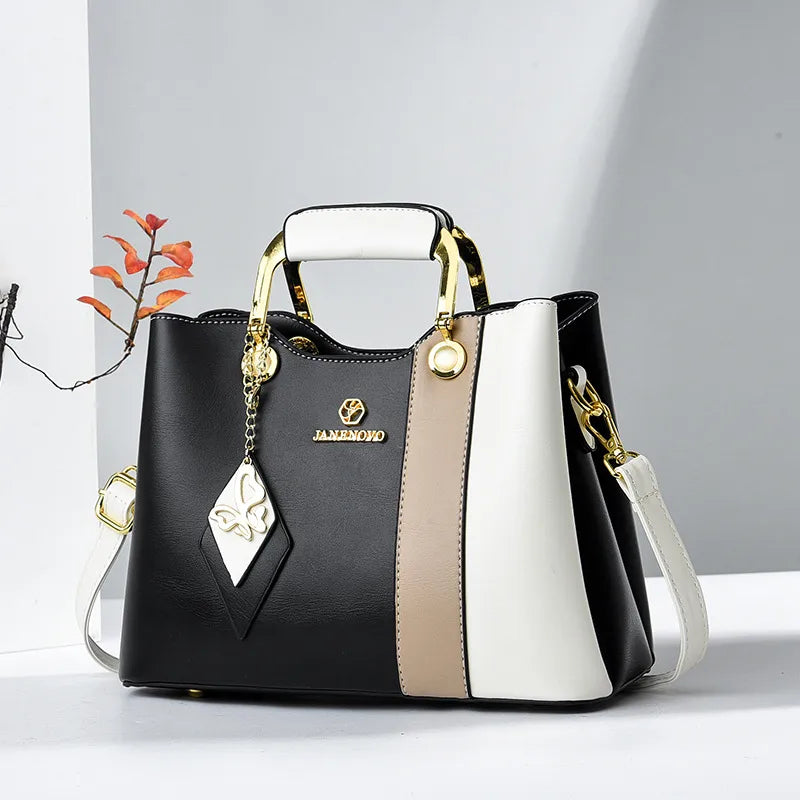 women's large all seasons pu leather classic style handbag