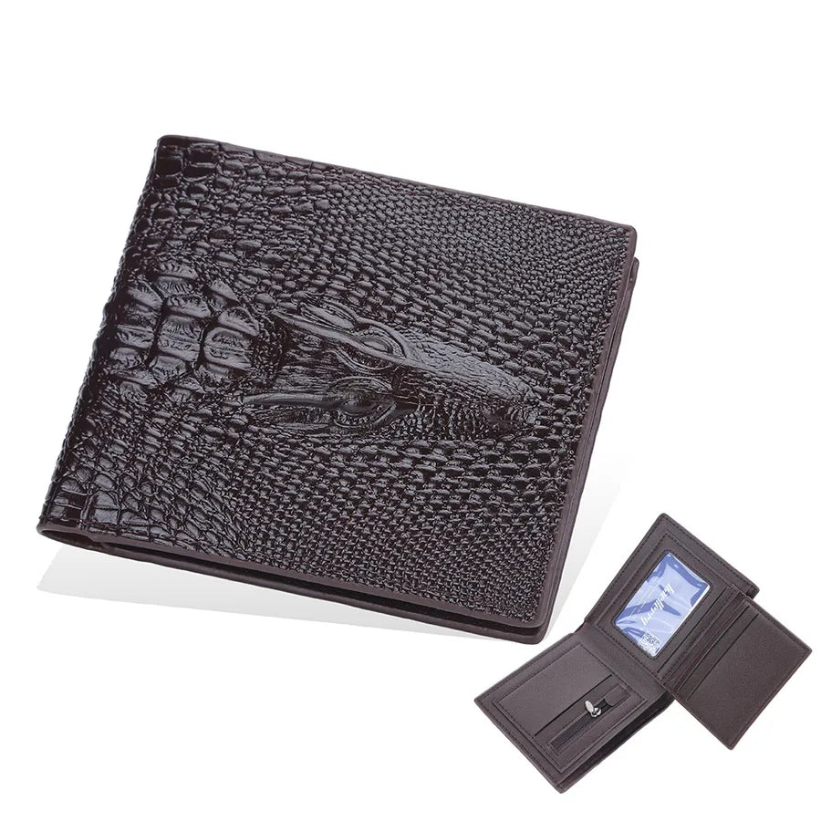 men's solid color pu leather open wallets
