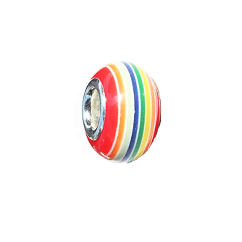 100 PCS/Package 8 * 14mm Resin Round Color Block Beads