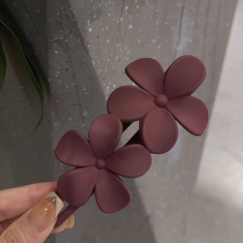 Children's Korean-style new flower clip girls' high-grade back head Headdress Ball head hairpin little girl plate hairpin