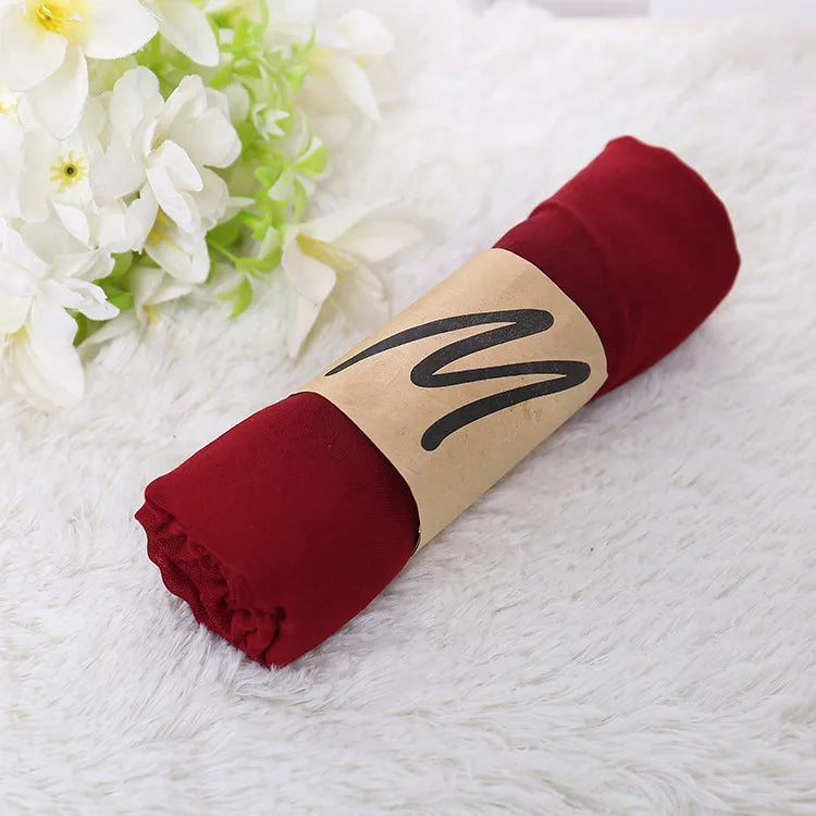 Unisex Simple Style Solid Color cotton and linen Scarf