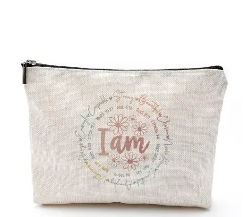 casual cartoon cotton and linen storage bag makeup bags
