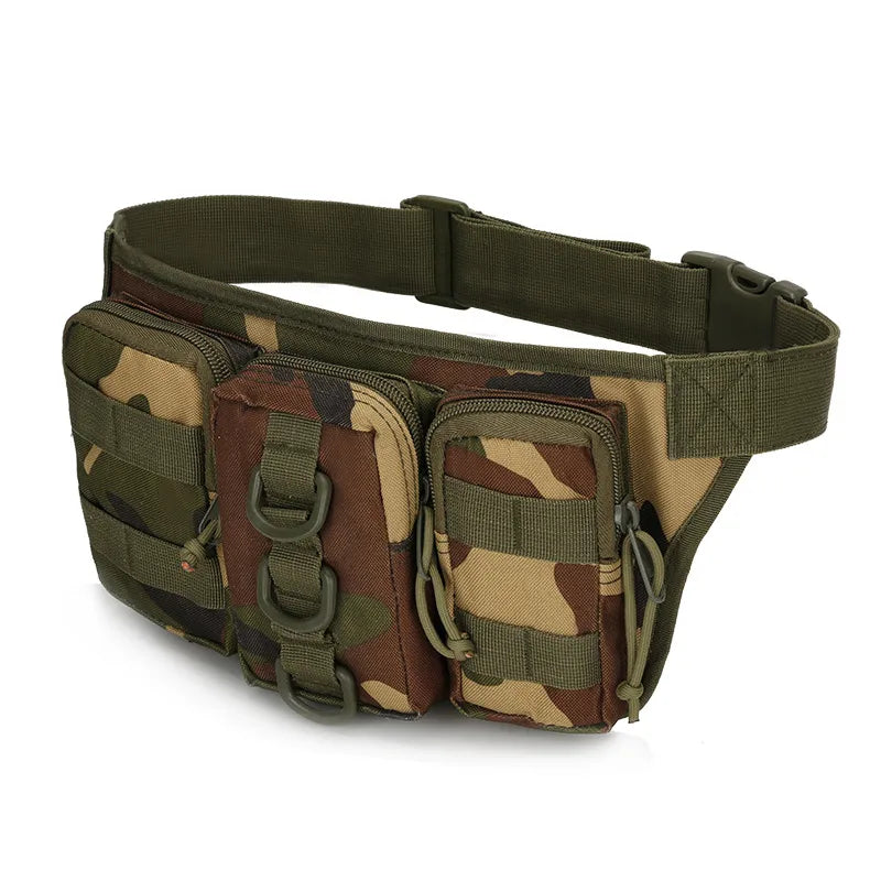 Unisex Simple Style Camouflage Oxford Cloth Waist Bags