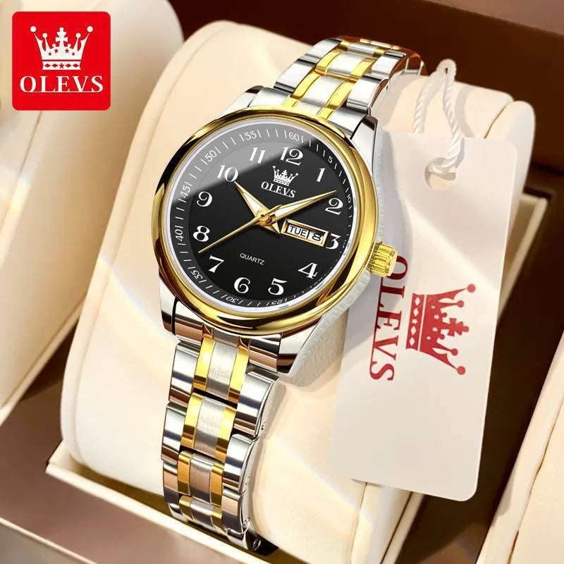 Casual Solid Color Butterfly Double Snap Quartz Women's Watches