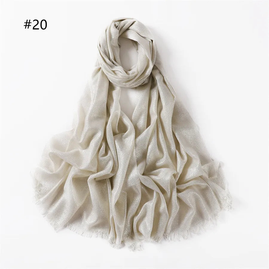 women's fashion solid color rayon cotton linen scarves