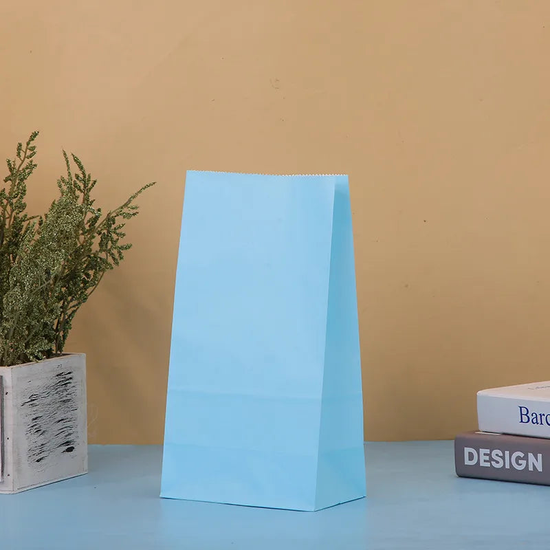 fashion solid color paper festival gift bags