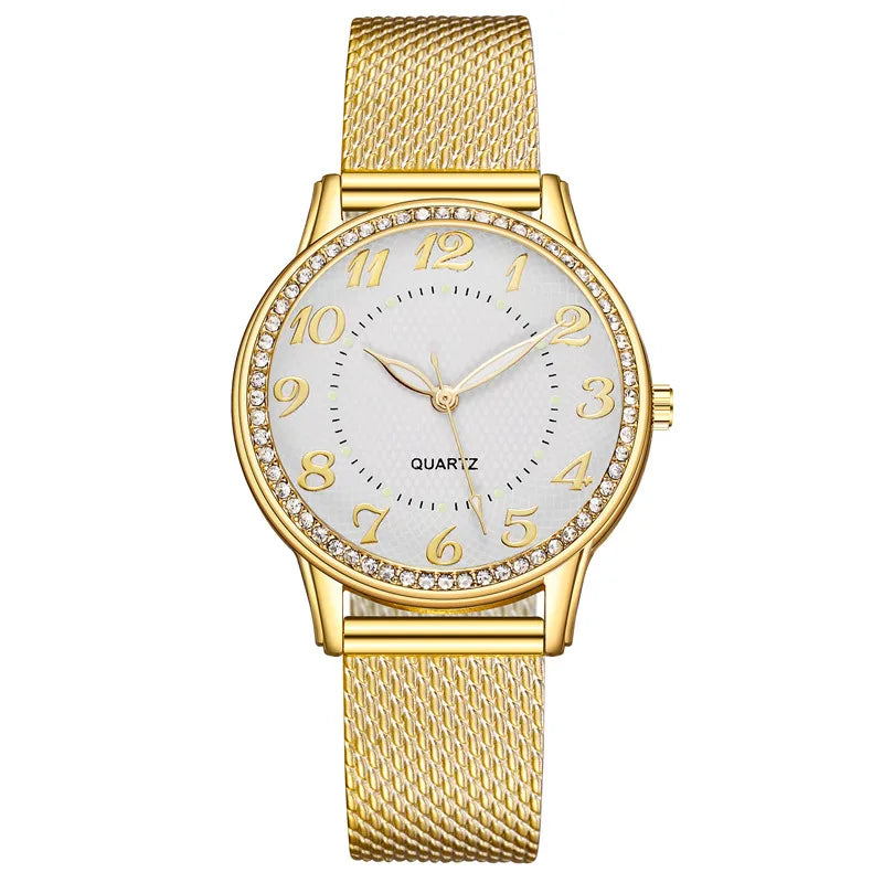 Casual Solid Color Buckle Quartz Women's Watches