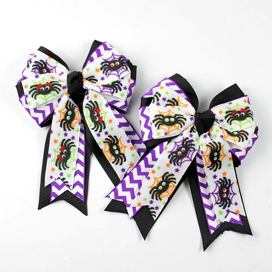 Halloween Butterfly Knot Ribbon Hair Clip Spider Ghost Girls Children's Funny Hair Accessories  Style