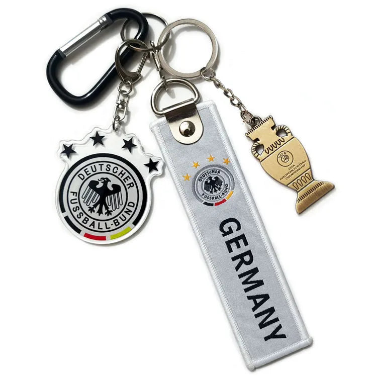 Modern Style Vocabulary Words/Name National Flag Acrylic Alloy Cloth Unisex Spring Ring Trigger Clasp Closure Keychain
