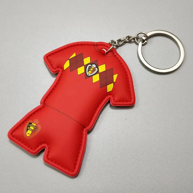 1 Piece Streetwear Color Block Football Player Plastic Unisex Keychain
