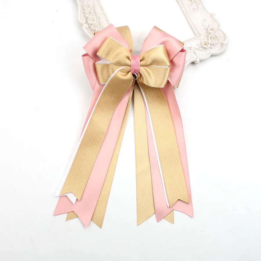 Equestrian Competition Bow Four-layer Ribbon Heavy Industry Hair Accessories Headwear Children Girl Horse Riding Hair Accessories