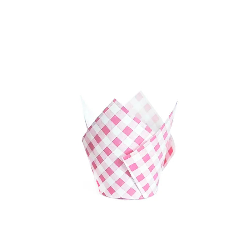 Simple Style Plaid Paper Anti-oil paper cake cups