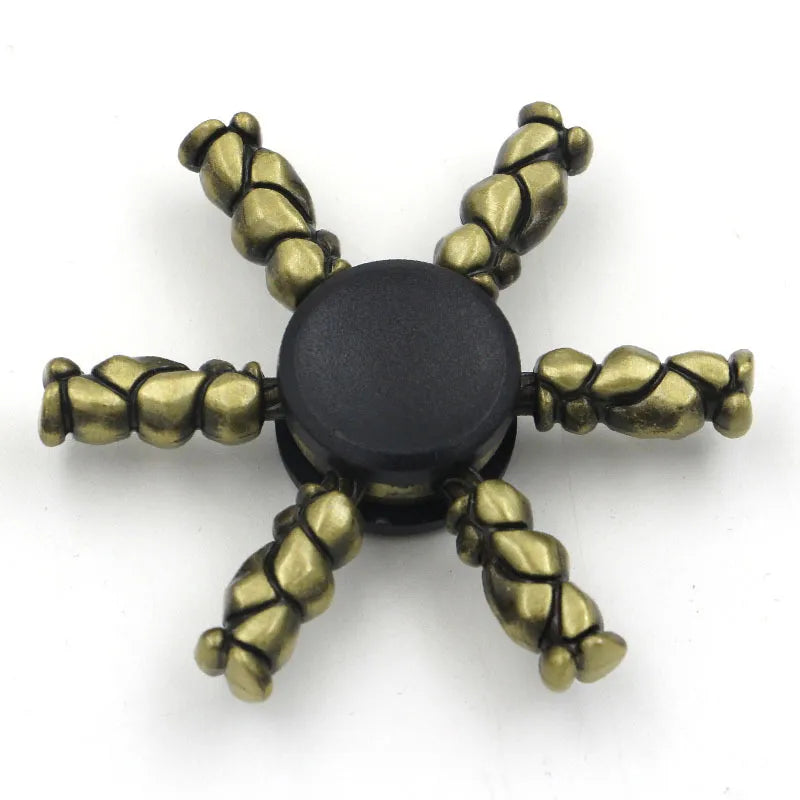 creative zinc alloy bronze hand spinner finger rotating decompression toy