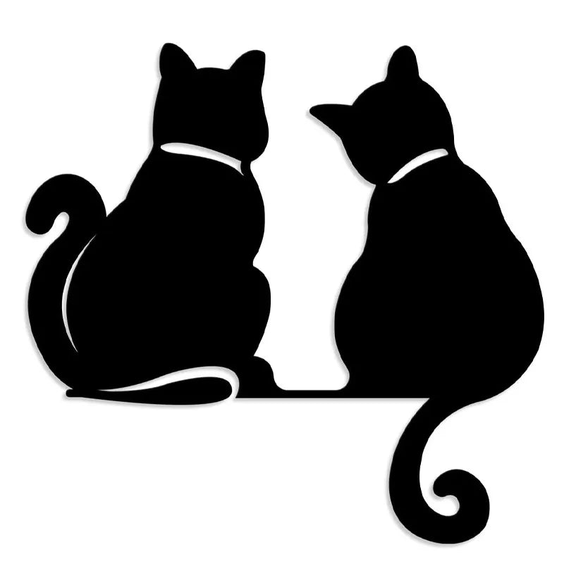 Modern Style Human Cat Iron Wall Sticker Artificial Decorations