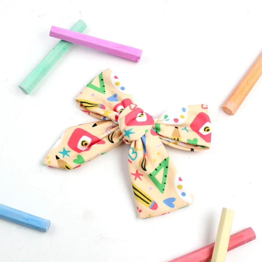 New Back-To-School Season Pencil Bow Hairpin Back-To-School Season Children's Hair Accessories Pencil Cotton Hair Accessories