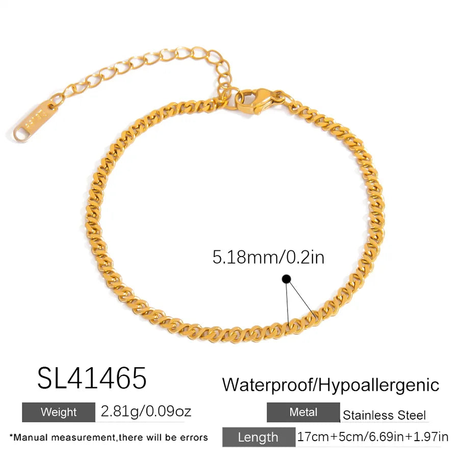 Elegant Luxurious Infinity 304 Stainless Steel figaro chain Bracelets In Bulk