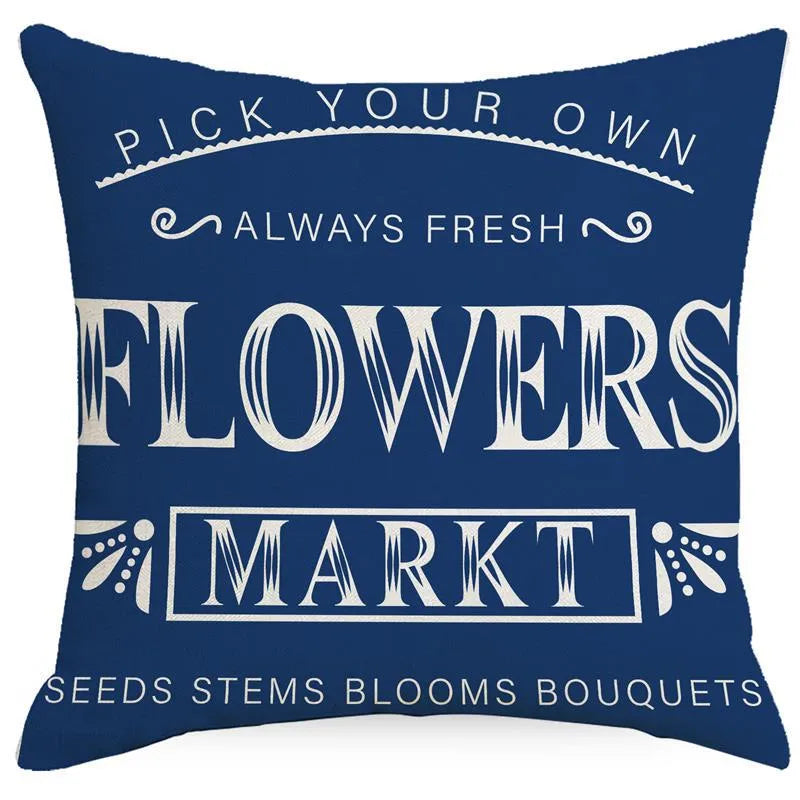 simple style classic style commute color block linen pillow cases