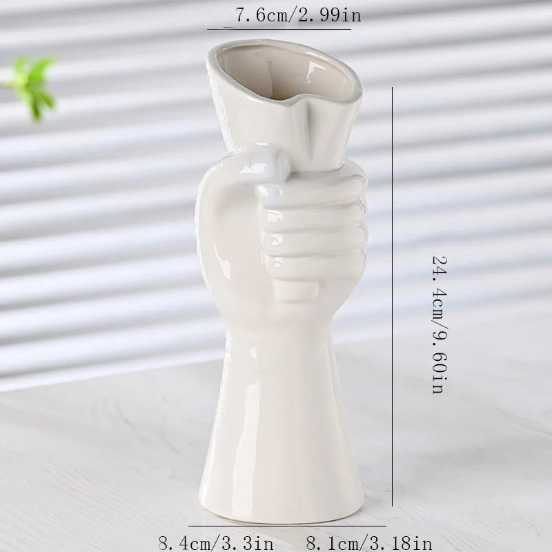 Modern Style Classic Style Human ceramics Vase Artificial Decorations