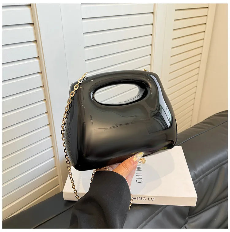 Women's Medium Arylic Solid Color Streetwear Square Magnetic Buckle Shoulder Bag Handbag Crossbody Bag