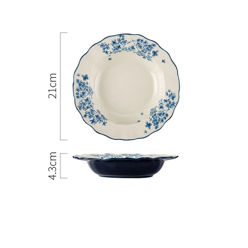 Chinoiserie Pastoral Flower ceramics Tableware 1 Piece