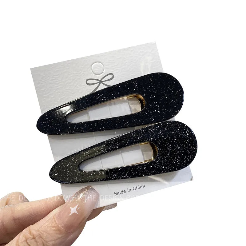 ig style triangle leopard acetic acid sheets hair clip