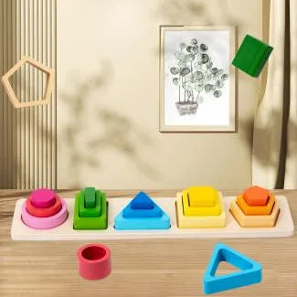 Building Toys Baby(0-2Years) Geometric Fish Wood Toys