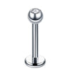 1 Piece Tongue Rings Casual Punk Simple Style Solid Color Titanium Alloy Inlay Zircon Lip Rings Ear Cartilage Rings & Studs