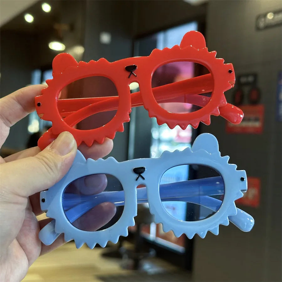 Little Bear Color Lens Children's Funny Sunglasses Cute Cartoon Kitten Sunglasses Anti-Uv Baby Glasses