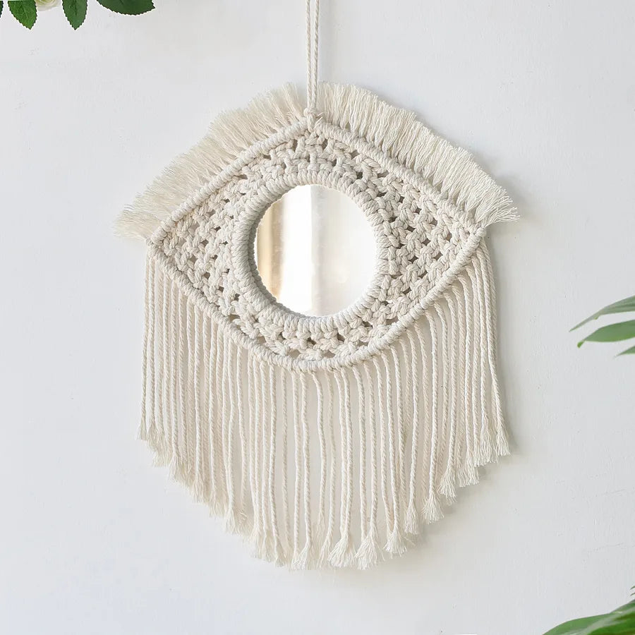 Pastoral Geometric Leaf cotton thread pendant Wall Art