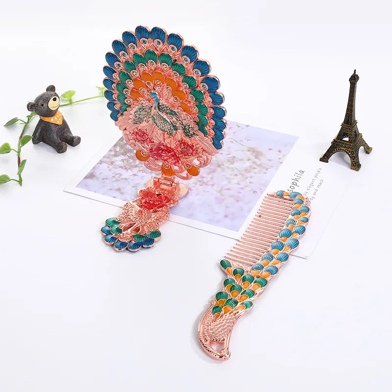 classical peacock alloy mirror 1 set