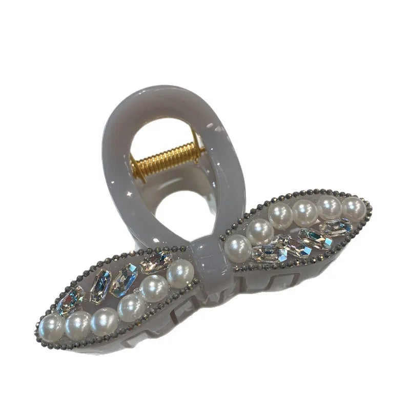 Elegant Medium Size Heavy Duty Water Diamond Hair Claw Clip Fashionable Lazy Updo Hairpin Stylish Hair Accessories For Women