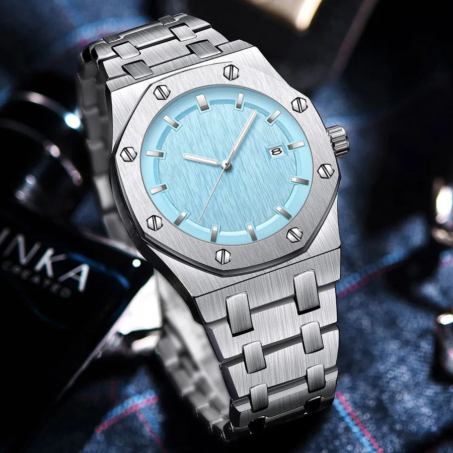 Casual Color Block Double Side Snaps Quartz Women's Watches