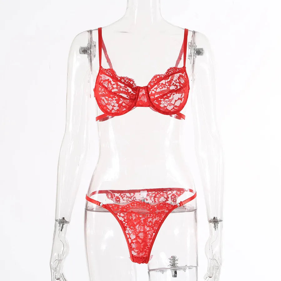 lace sexy lingerie two-piece set one-piece set