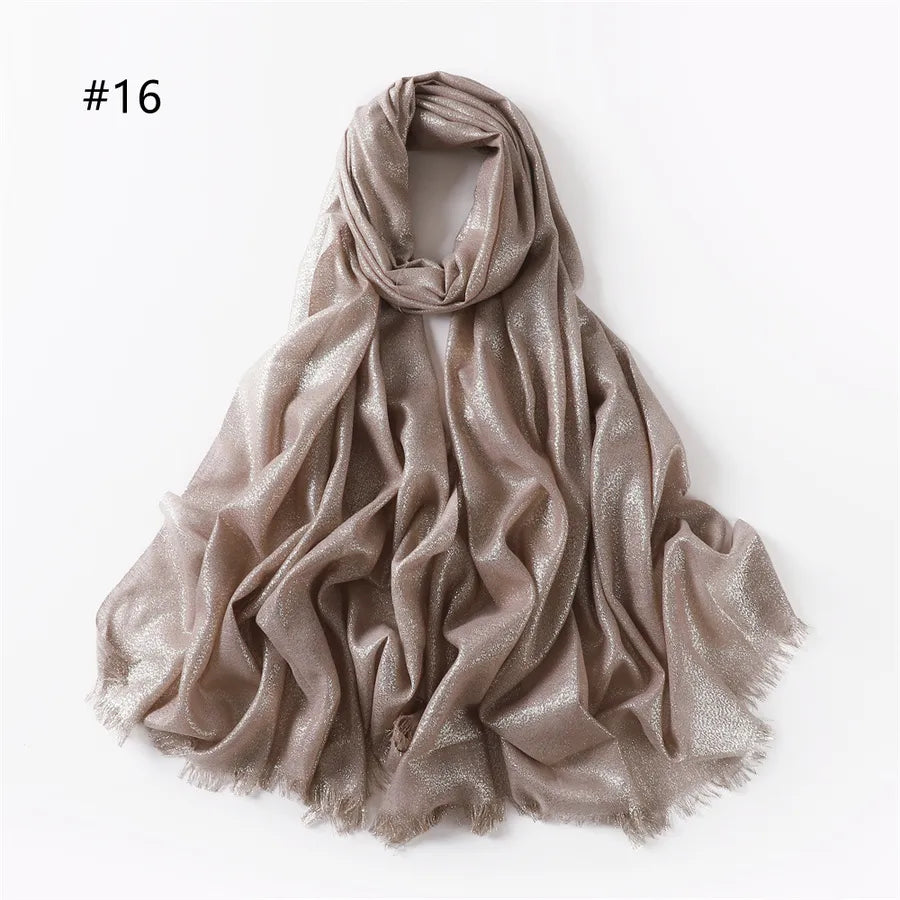 women's fashion solid color rayon cotton linen scarves