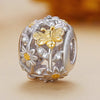 Aifule  Popular S925 Zircon Daisy Bee Handmade DIY Bead String Jewelry Beads Scattered Beads Bsc818