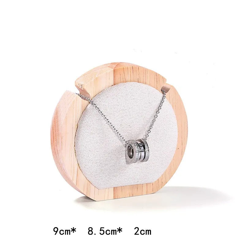 Simple Style Hexagon solid wood Patchwork Jewelry Display