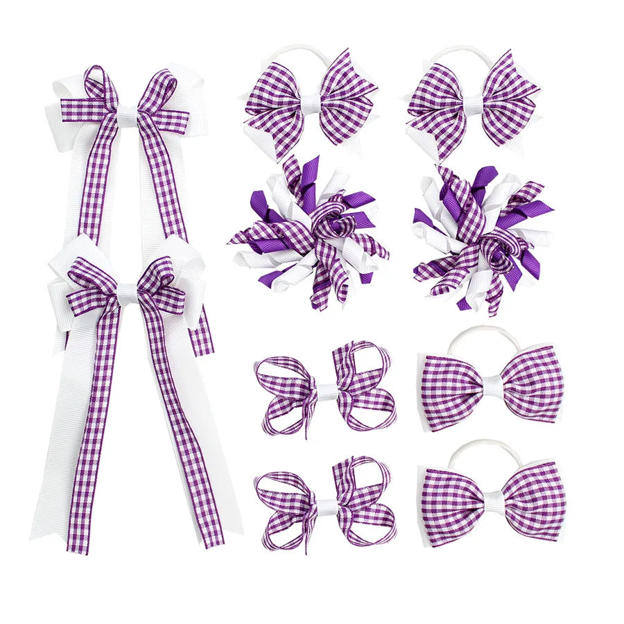New Plaid Suit British Student Hair Accessories Plaid Bow Australian Student Curly Hair Clip Hair Tie