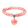 Elegant Heart Shape natural stone Bracelets In Bulk