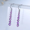 1 Pair 925 Sterling Silver Round Rhodium Plated Drop Earrings