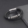 Simple Style Geometric Pu Leather Alloy Leather Men's Bangle